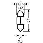 OSRAM 12 VOLT 10W KISA JAPON TİPİ SOFİT LAMBA Resim 3