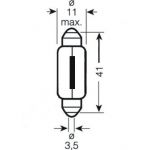 OSRAM 24 VOLT 5W UZUN BOY SOFİT LAMBA Resim 2