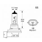 OSRAM 12 VOLT H8 35W NORMAL IŞIK PLASTİK SOKETLİ Resim 3