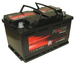 PLATİN 12 VOLT 75 AMPER Ca Ca L3 DÜZ ALÇAK MF AKÜ