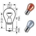 OSRAM 12 VOLT 1016 21/5W ÇAPRAZ TIRNAK LAMBA Resim 3